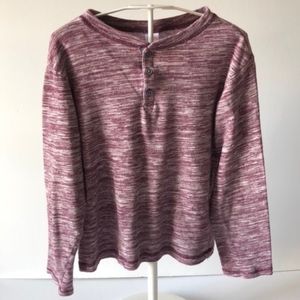 Gymboree Burgundy White Pullover Knit Shirt